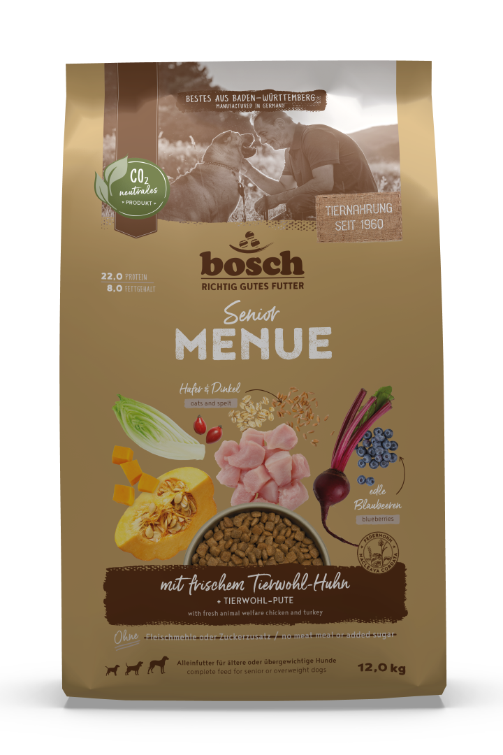 bosch Hunde-Trockenfutter HPC Menue Senior mit Tierwohl-Huhn